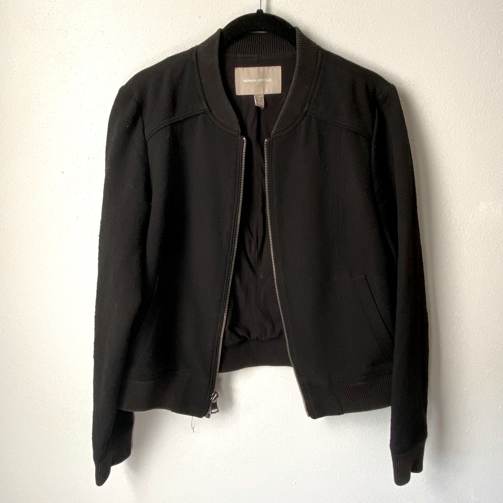 Black Bomber Jacket - Size Small